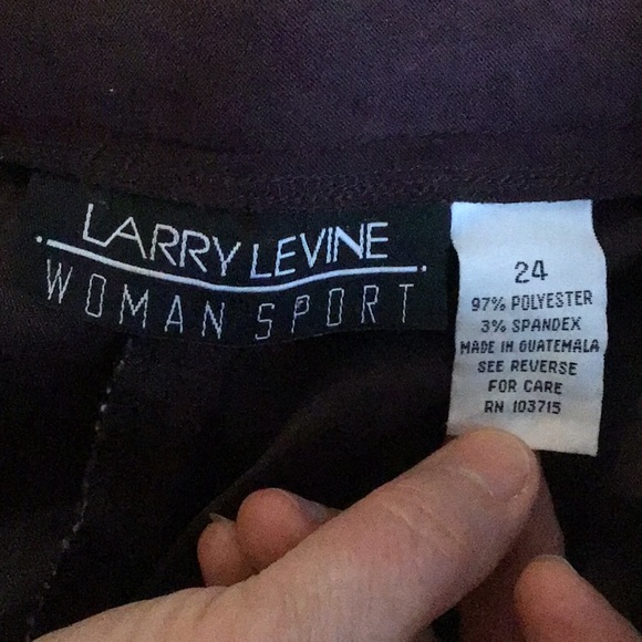 LARRY LEVINE woman’s plus size pants size 24 purple - Picture 6 of 7
